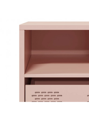 Mobile TV Rosa 101,5x39x43,5 cm in Acciaio Laminato a Freddo