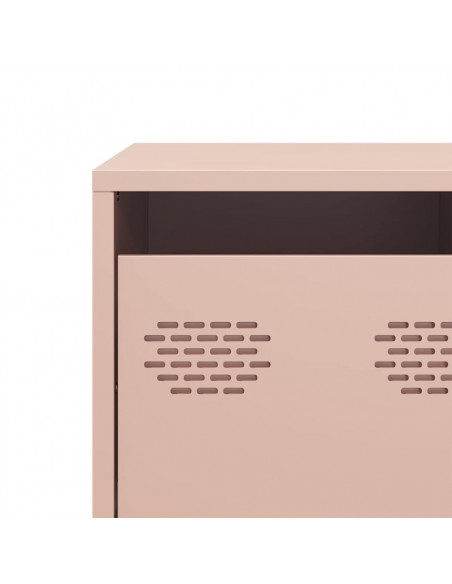 Mobile TV Rosa 135x39x43,5 cm in Acciaio Laminato a Freddo