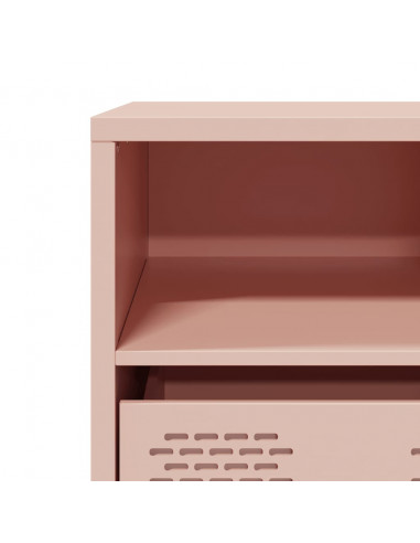 Mobile TV Rosa 68x39x43,5cm in Acciaio Laminato a Freddo