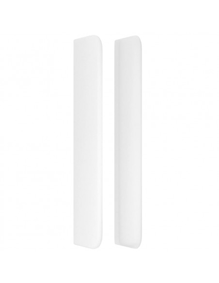 Testiera ad Orecchio Bianco 147x16x118/128 cm in Similpelle