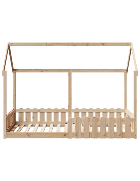 Giroletto Casetta per Bambini 90x200 cm Legno Massello di Pino