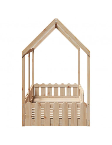 Giroletto Casetta per Bambini 90x200 cm Legno Massello di Pino