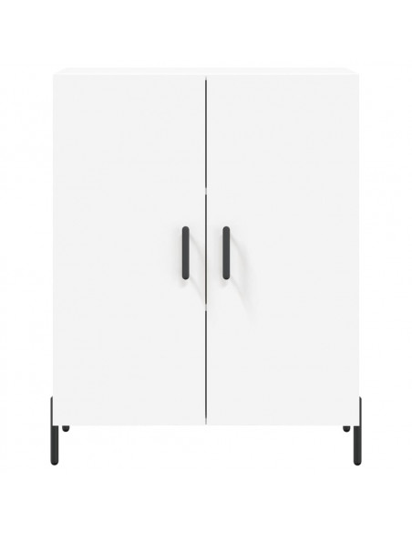 Credenza Bianca 69,5x34x180 cm in Legno Multistrato