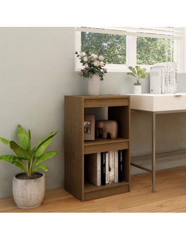 Libreria Marrone Miele 40x30x71,5 cm in Legno Massello di Pino