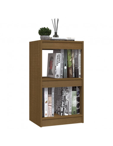 Libreria Marrone Miele 40x30x71,5 cm in Legno Massello di Pino