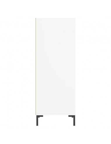Credenza Bianca 34,5x32,5x90 cm in Legno Multistrato