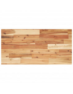 Piano Tavolo Rettangolare 100x40x2 cm Legno Massello di Acacia 2