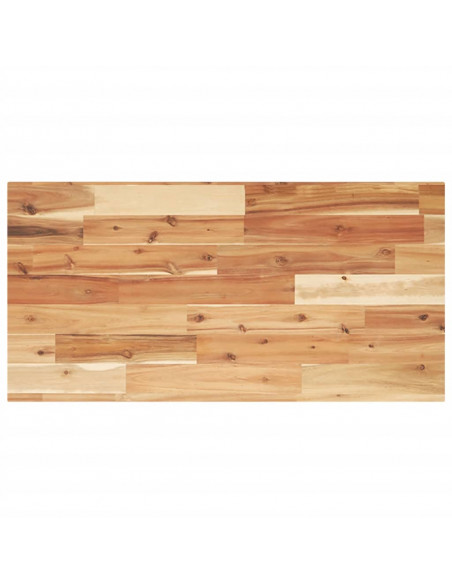Piano Tavolo Rettangolare 100x40x2 cm Legno Massello di Acacia