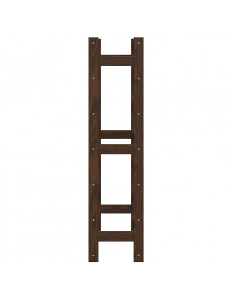 Portabottiglie per 42 Bottiglie Marrone Legno Massello di Pino