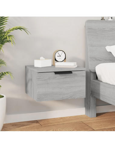 Comodini a Muro 2 pz Grigio Sonoma 34x30x20 cm