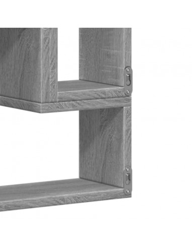 Mensola a Muro Grigio Sonoma 96x12x64 cm in Legno Multistrato
