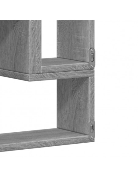 Mensola a Muro Grigio Sonoma 96x12x64 cm in Legno Multistrato
