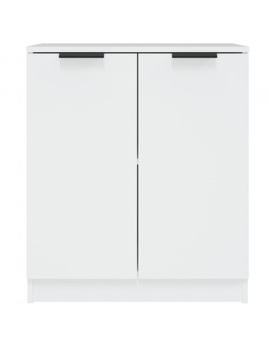 Credenze 2 pz Bianche 60x30x70 cm in Legno Multistrato