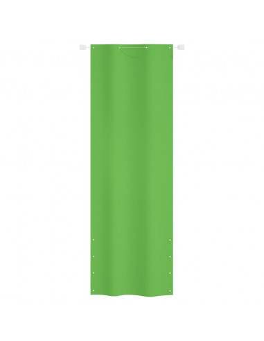 Paravento per Balcone Verde Chiaro 80x240 cm in Tessuto Oxford