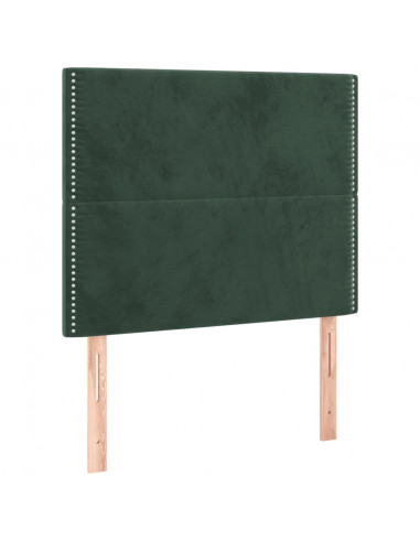 Giroletto con Testiera Verde Scuro 100x200 cm in Velluto