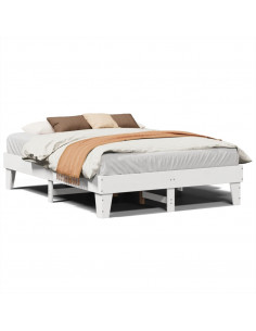 Letto senza Materasso Bianco 150x200 cm Legno Massello di Pino 2