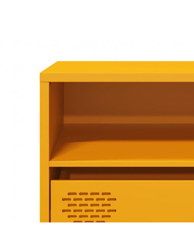 Mobile TV Giallo Senape 135x39x43,5 cm in Acciaio
