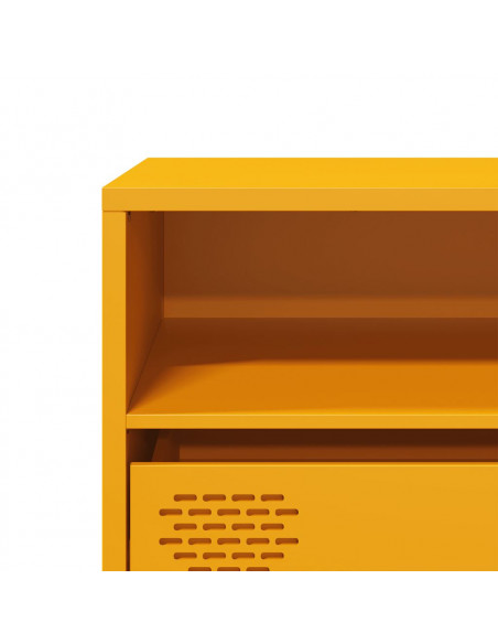 Mobile TV Giallo Senape 135x39x43,5 cm in Acciaio