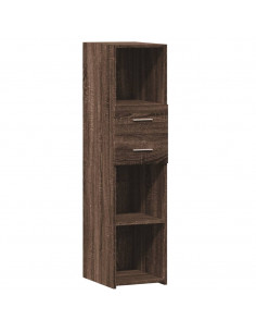 Credenza Rovere Marrone 30x42,5x124 cm in Legno Multistrato 2