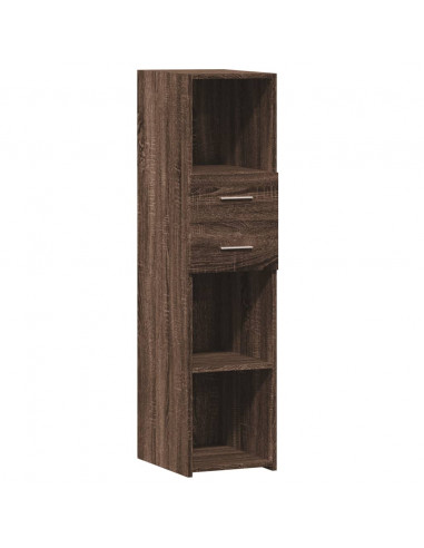 Credenza Rovere Marrone 30x42,5x124 cm in Legno Multistrato