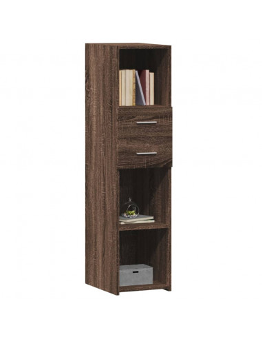 Credenza Rovere Marrone 30x42,5x124 cm in Legno Multistrato