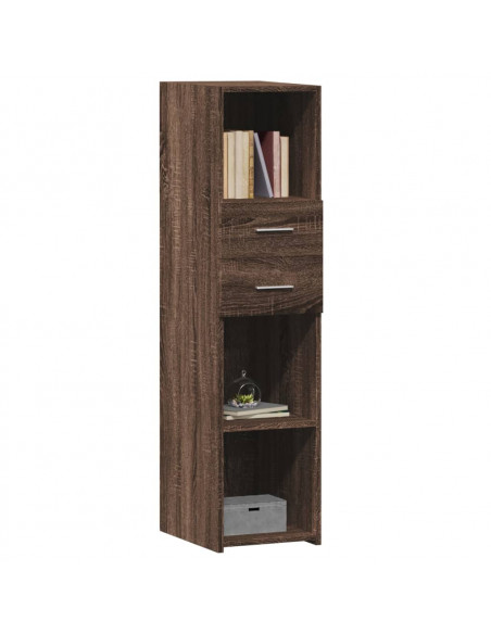 Credenza Rovere Marrone 30x42,5x124 cm in Legno Multistrato