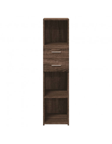 Credenza Rovere Marrone 30x42,5x124 cm in Legno Multistrato