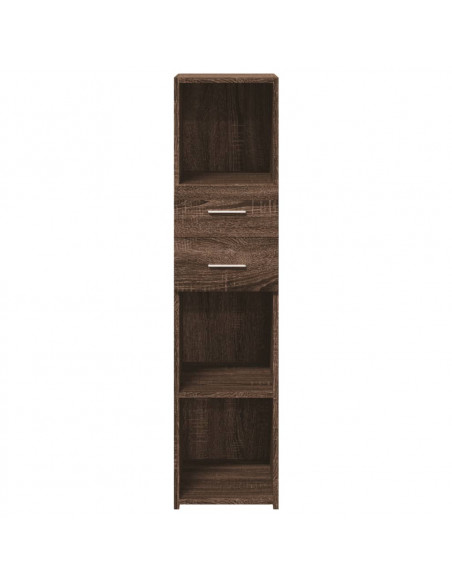 Credenza Rovere Marrone 30x42,5x124 cm in Legno Multistrato