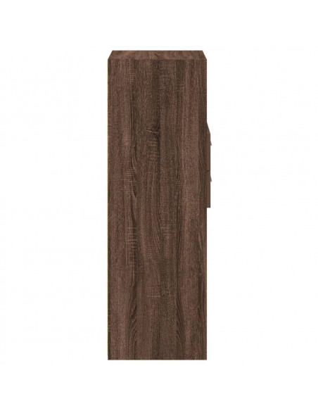 Credenza Rovere Marrone 30x42,5x124 cm in Legno Multistrato