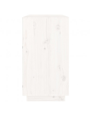 Credenza Bianca 100x40x75 cm in Legno Massello di Pino