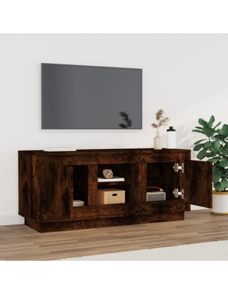 Mobile TV Rovere Fumo 102x35x45 cm in Legno Multistrato