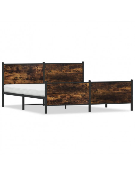 Giroletto senza Materaso in Metallo Rovere Fumo 193x203 cm
