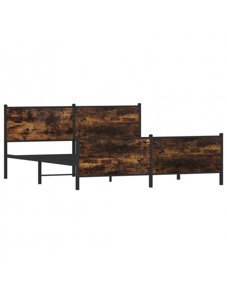 Giroletto senza Materaso in Metallo Rovere Fumo 193x203 cm