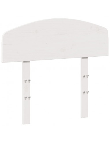 Testiera Bianca 90 cm in Legno Massello di Pino