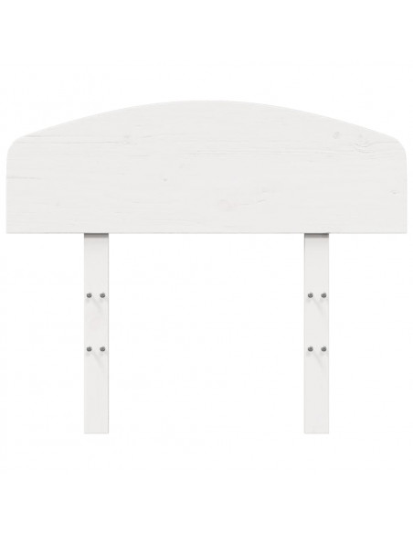 Testiera Bianca 90 cm in Legno Massello di Pino