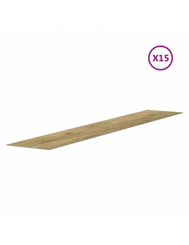 Pannelli da Parete Effetto Legno Marrone PVC 2,06 m²