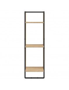 Set Mensole Parete con Aste 6pz Rovere Sonoma Legno Multistrato 2