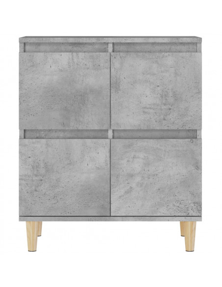 Credenze 2pz Grigio Cemento 60x35x70 cm in Legno Multistrato