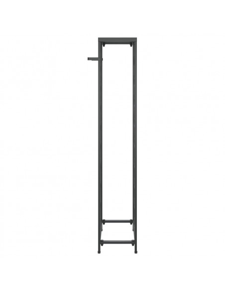 Portavini da 27 Bottiglie Nero 34x18x100cm in Ferro Battuto