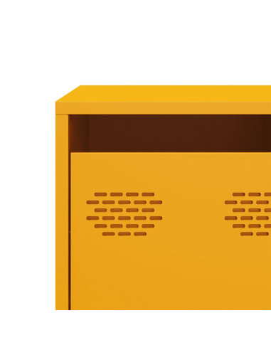 Mobile TV Giallo Senape 135x39x43,5 cm in Acciaio
