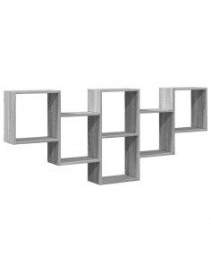 Mensola a Muro Grigio Sonoma 159x18x66 cm in Truciolato 2