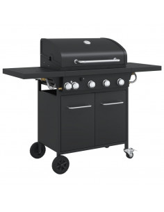 Griglia Barbecue a Gas con 5 Bruciatori Nero in Acciaio 2