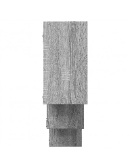 Mensola a Muro Grigio Sonoma 159x18x66 cm in Truciolato