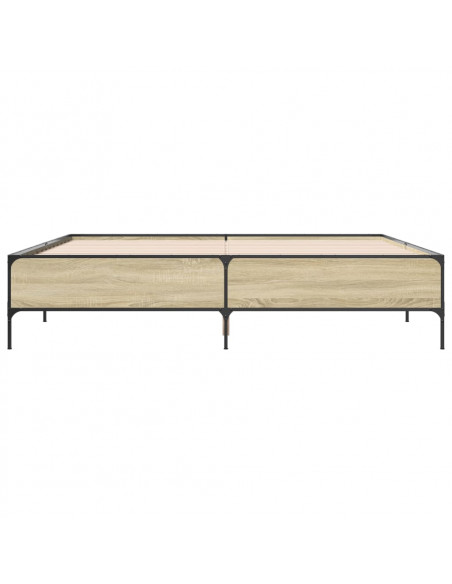 Giroletto Rovere Sonoma 200x200 cm Legno Multistrato e Metallo