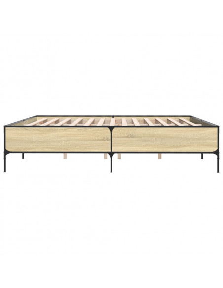 Giroletto Rovere Sonoma 200x200 cm Legno Multistrato e Metallo