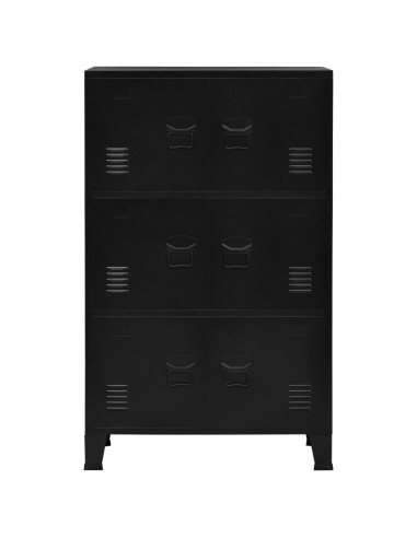 Armadio Classificatore Industriale Nero 75x40x120 cm in Acciaio