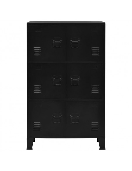 Armadio Classificatore Industriale Nero 75x40x120 cm in Acciaio