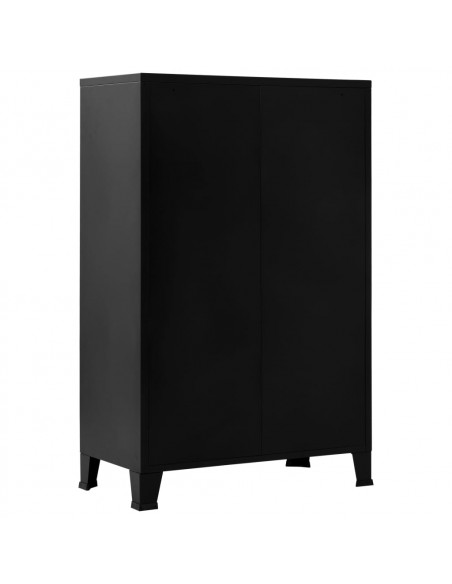 Armadio Classificatore Industriale Nero 75x40x120 cm in Acciaio