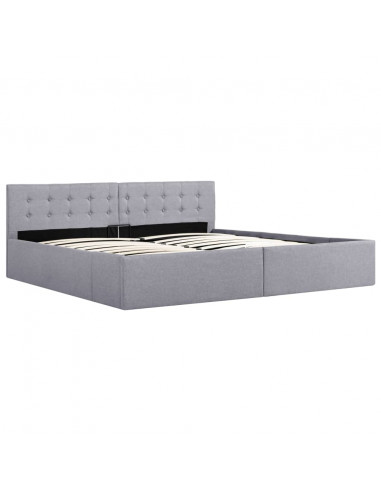 Giroletto con Contenitore  Grigio Chiaro in Tessuto 180x200 cm