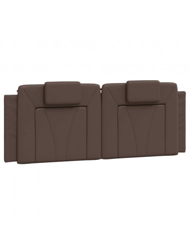 Letto con Materasso Marrone 140x190cm in Similpelle